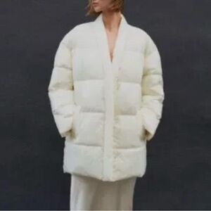 ZARA CREAM WINTER COAT
